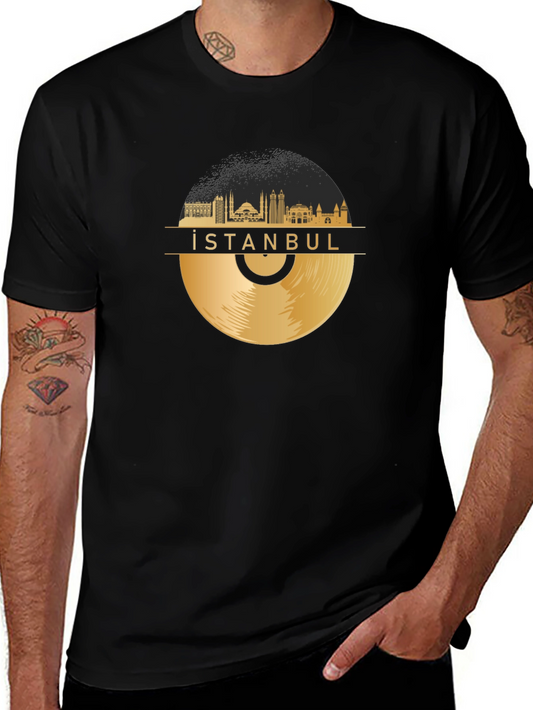 Istanbul Vinyl Record Graphic Tee - Black