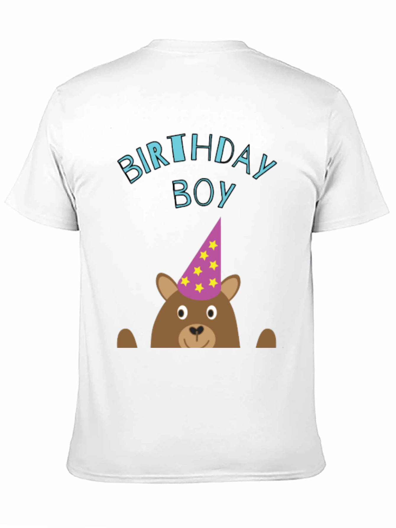 Birthday Boy Bear Graphic Tee - Cute Celebration T-Shirt