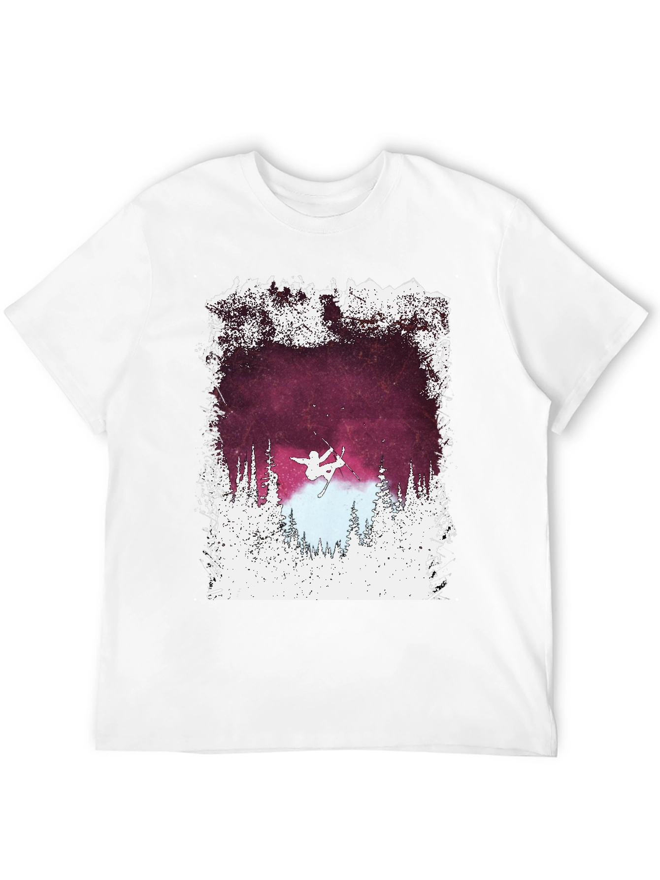 Skiing Silhouette Graphic Tee