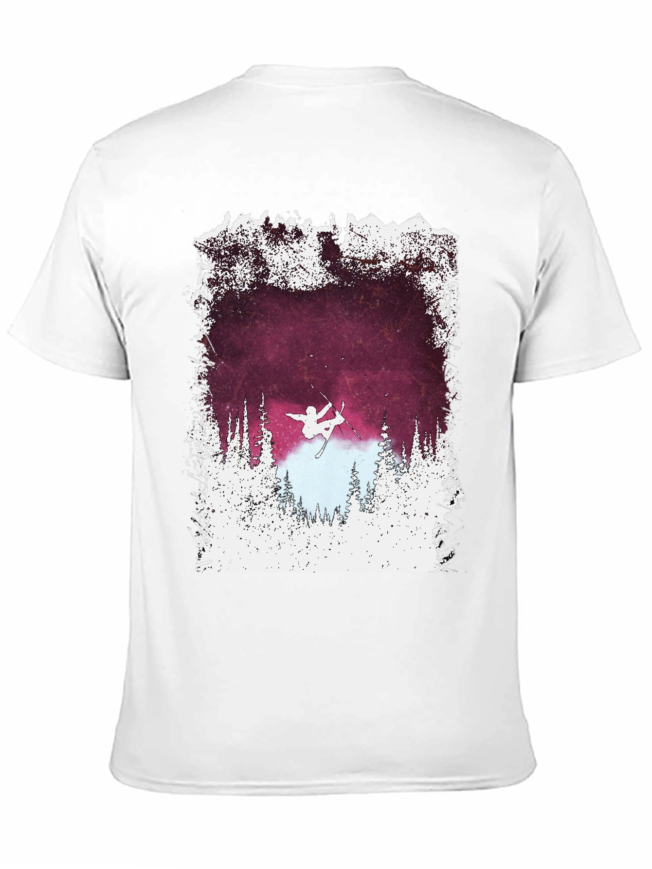 Skiing Silhouette Graphic Tee