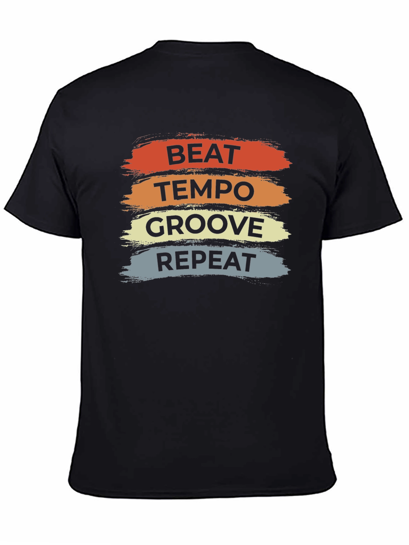 Beat Tempo Groove Repeat Black T-Shirt