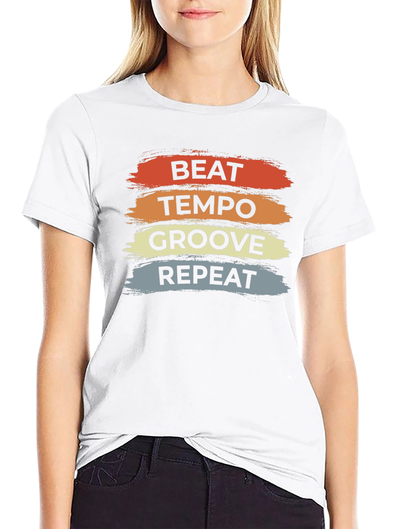 Beat Tempo Groove Repeat Black T-Shirt