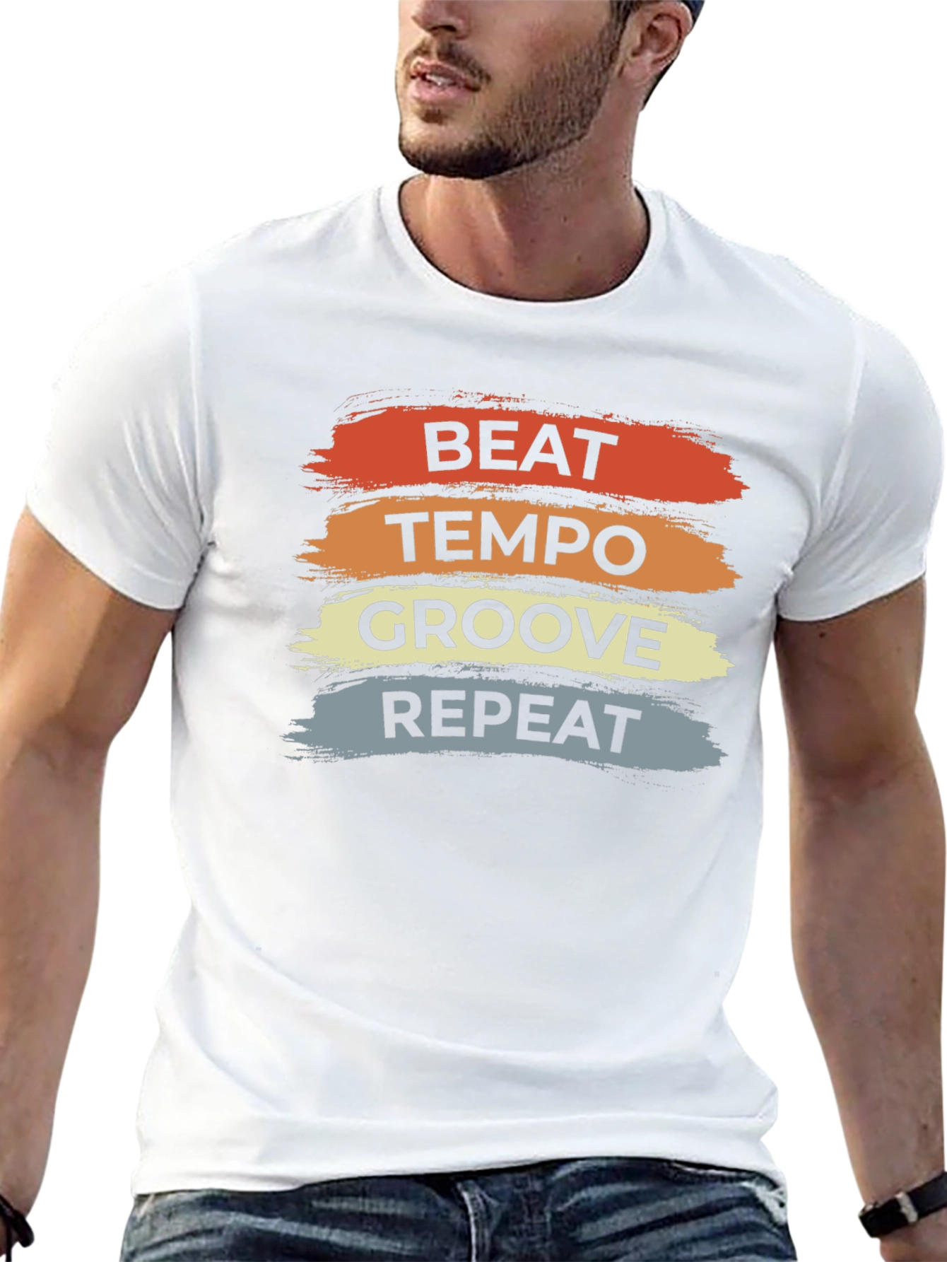 Beat Tempo Groove Repeat Black T-Shirt