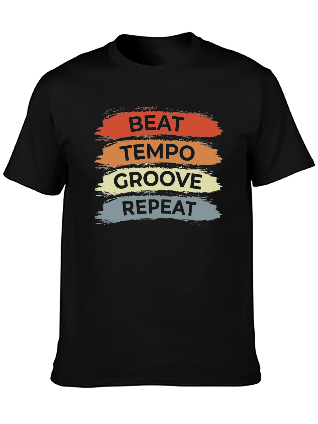 Beat Tempo Groove Repeat Black T-Shirt