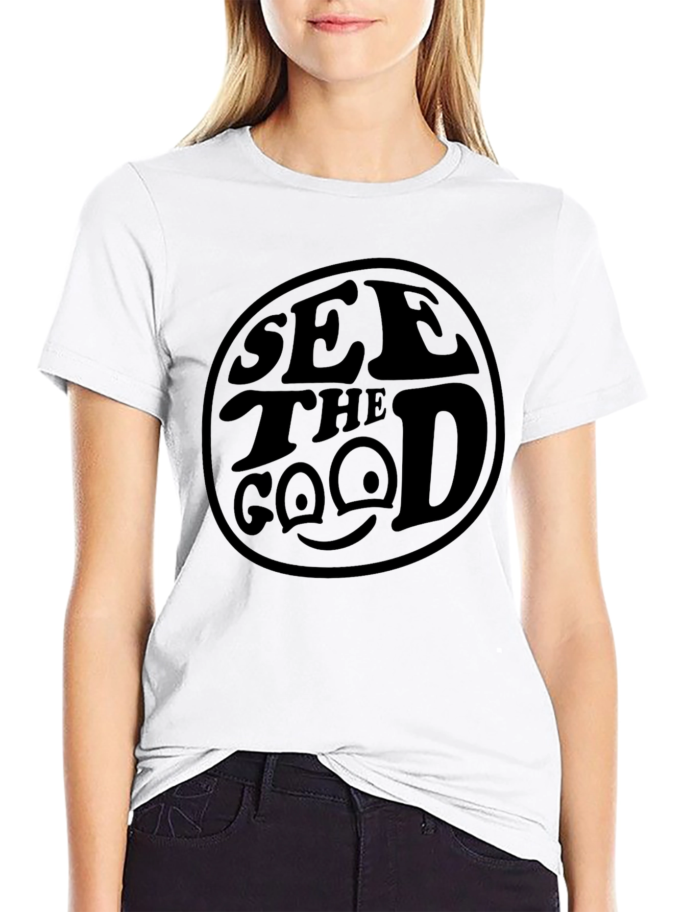 See the Good Black Graphic T-Shirt