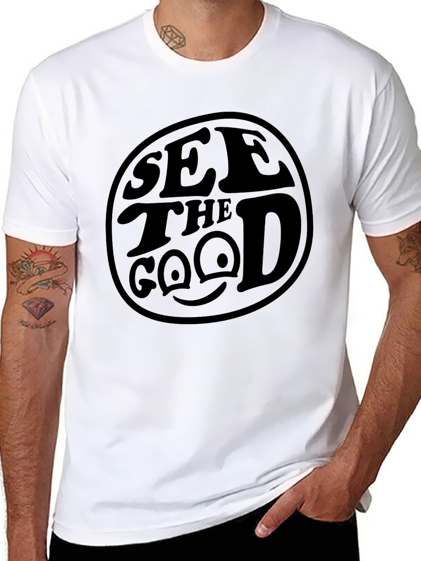 See the Good Black Graphic T-Shirt