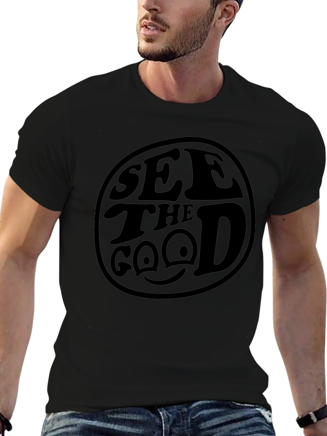 See the Good Black Graphic T-Shirt