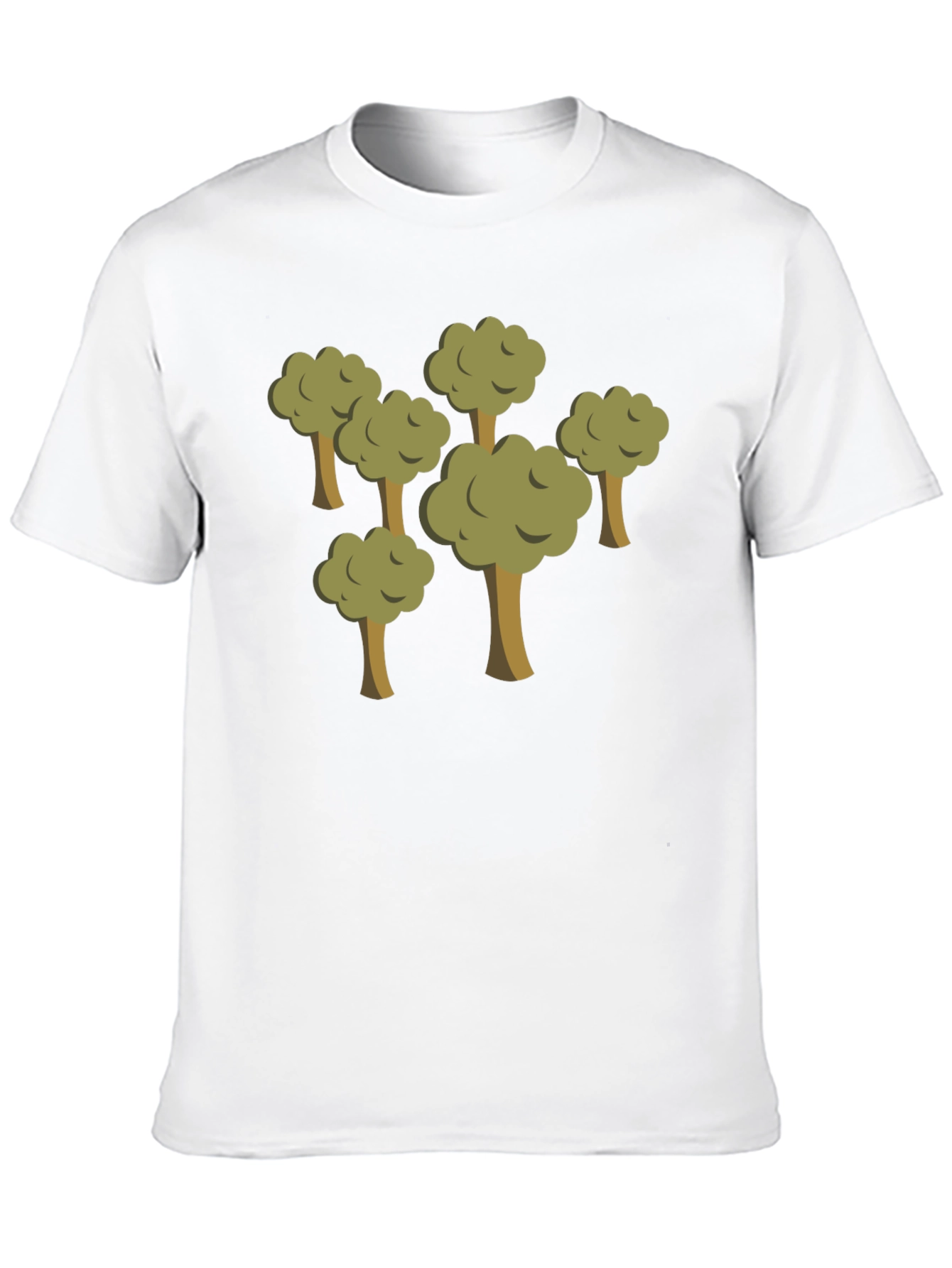 Cartoon Forest Black T-Shirt