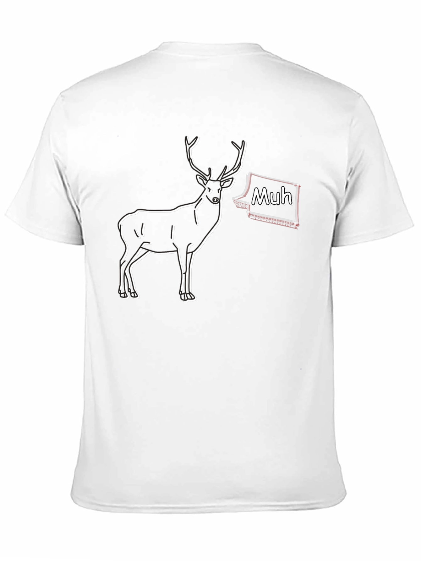 Deer Muh Graphic Black T-Shirt