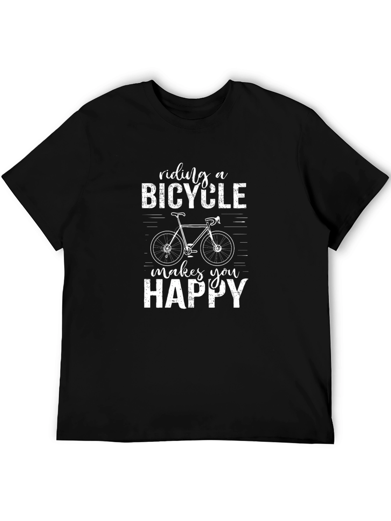 Riding a Bicycle Makes You Happy Graphic Tee