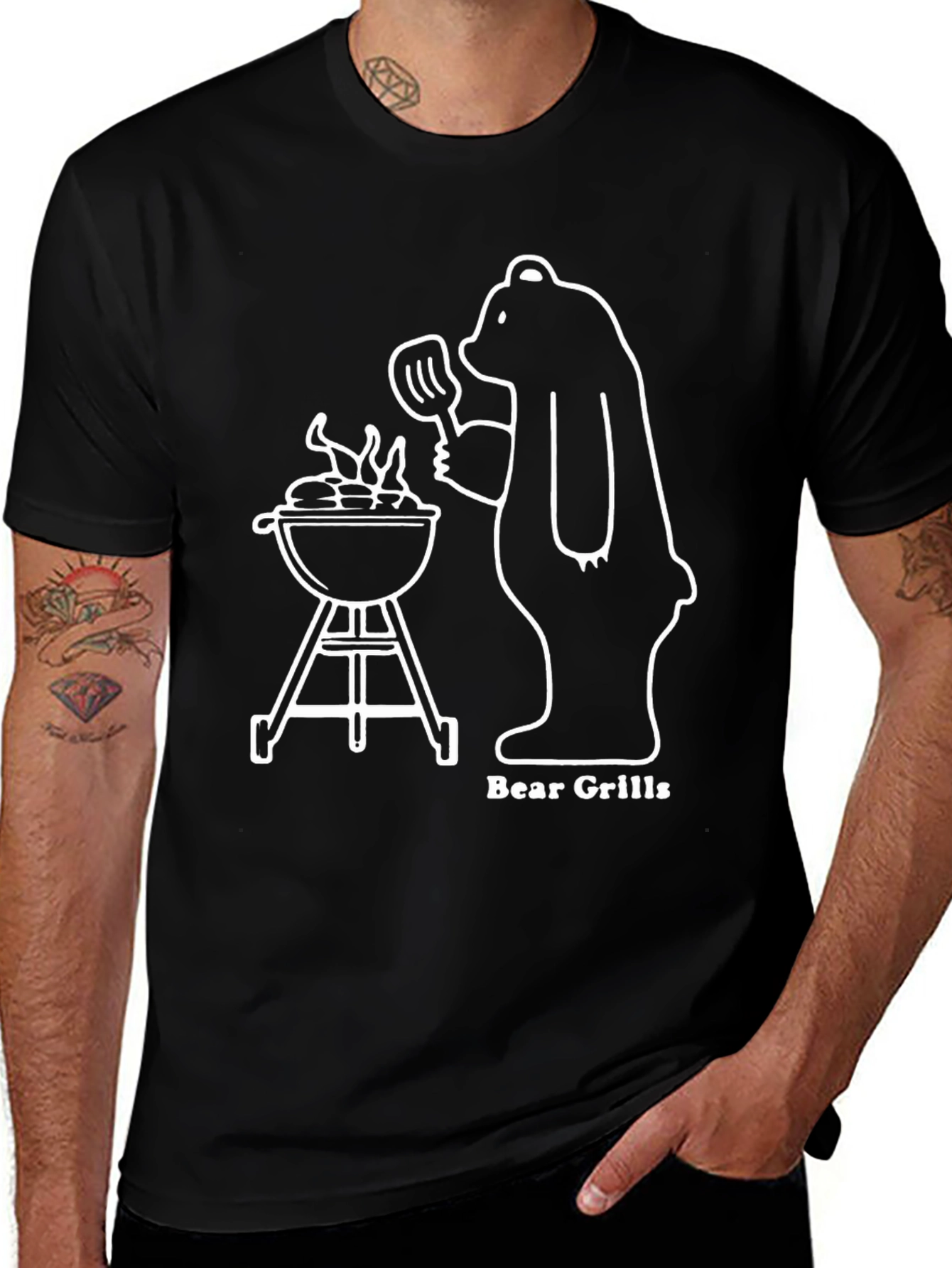 Bear Grills T-Shirt - BBQ Humor Tee
