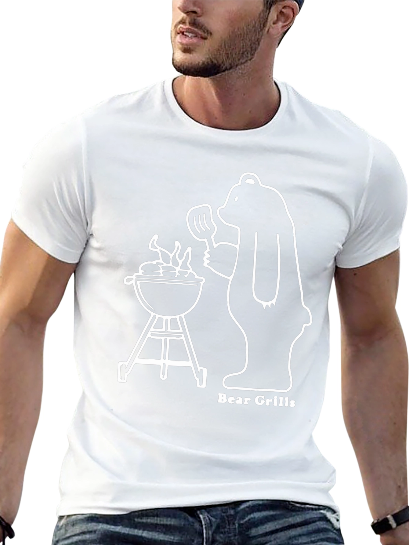 Bear Grills T-Shirt - BBQ Humor Tee