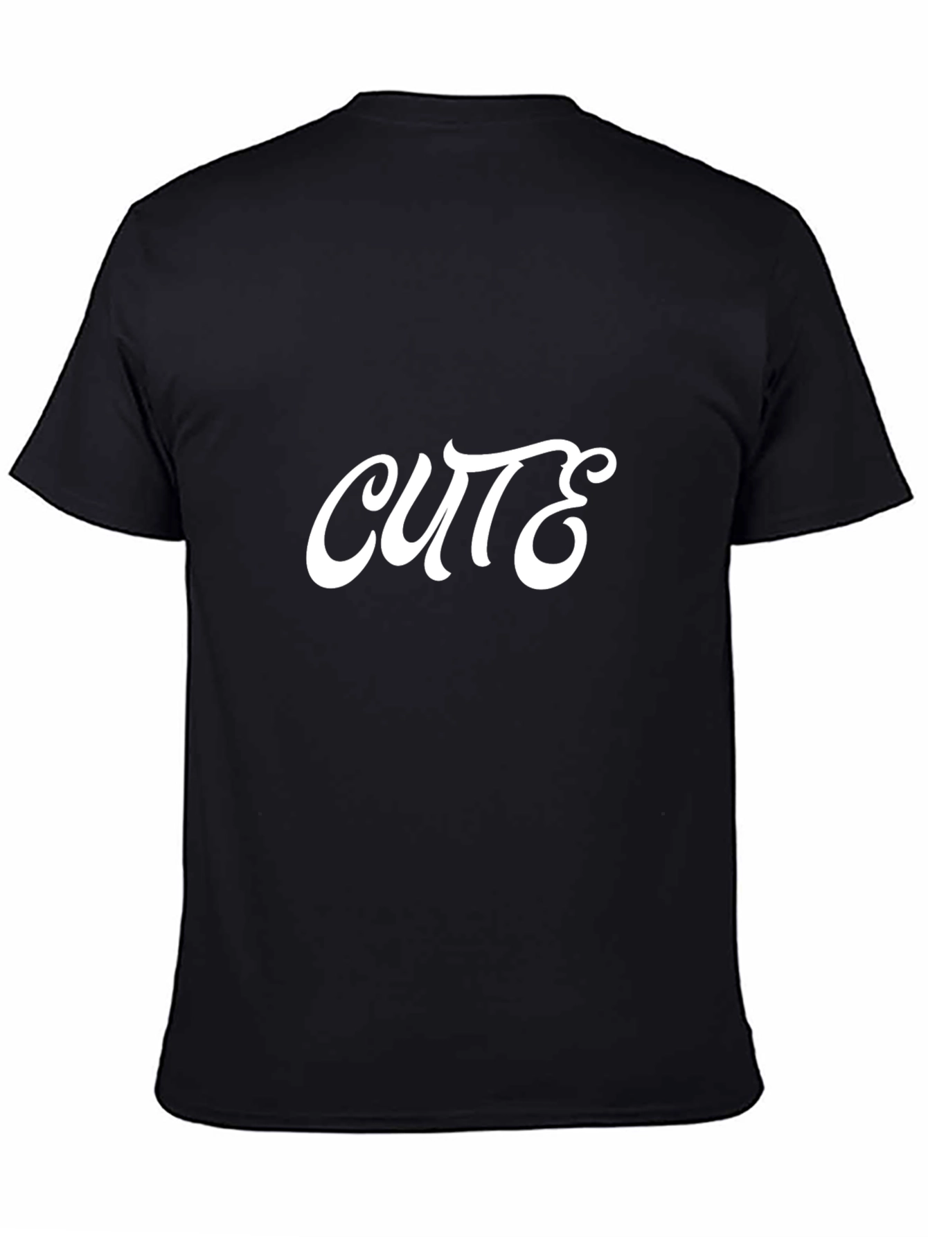 Cute Graphic Print Black T-Shirt