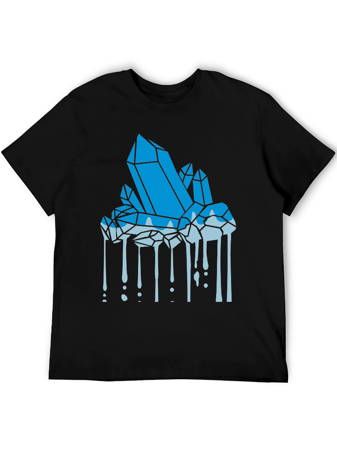 Crystal Drip Graphic T-Shirt - Mens Black Tee