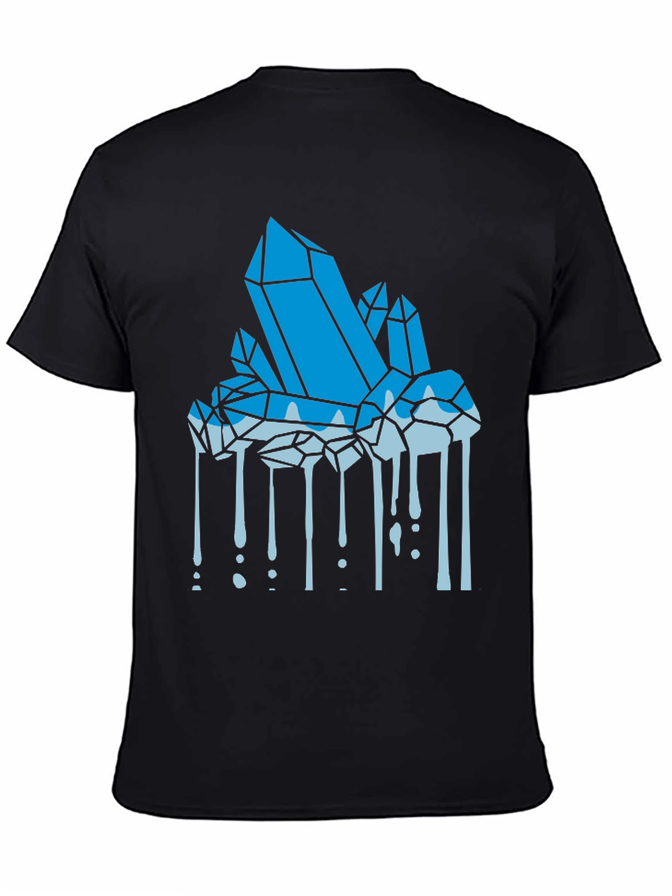 Crystal Drip Graphic T-Shirt - Mens Black Tee