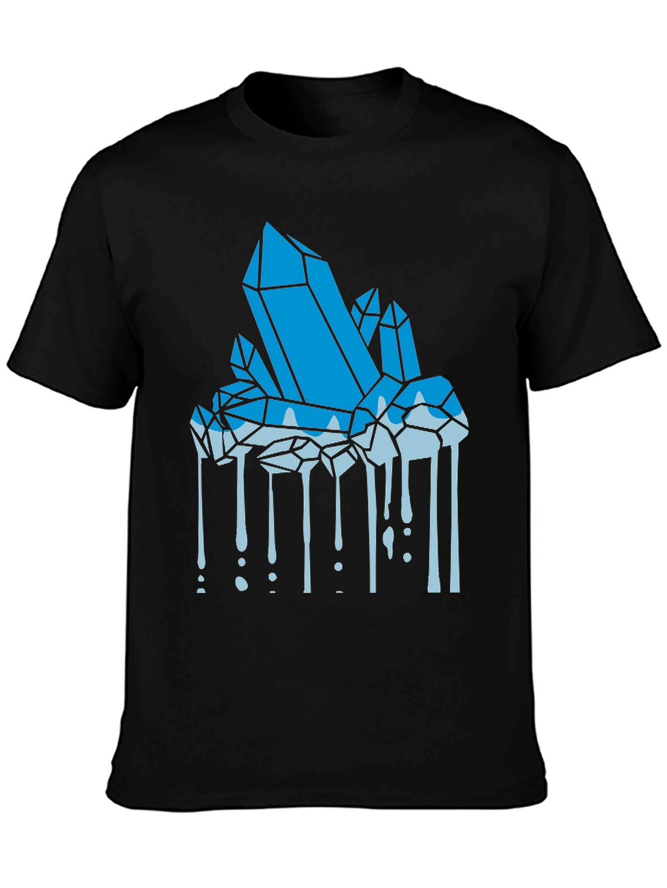 Crystal Drip Graphic T-Shirt - Mens Black Tee