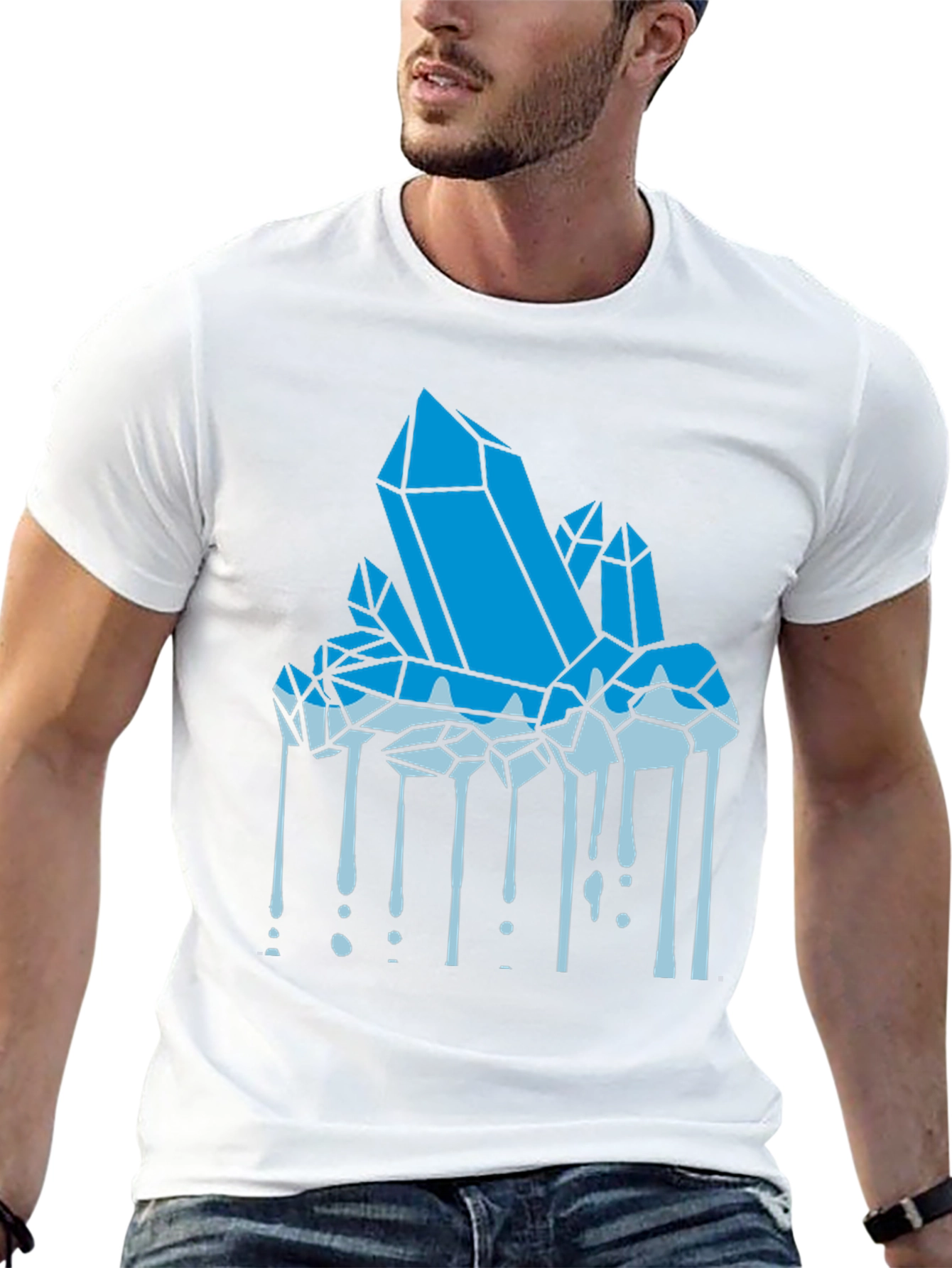 Crystal Drip Graphic T-Shirt - Mens Black Tee