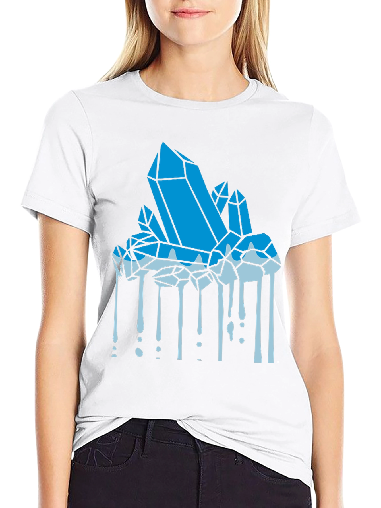 Crystal Drip Graphic T-Shirt - Mens Black Tee