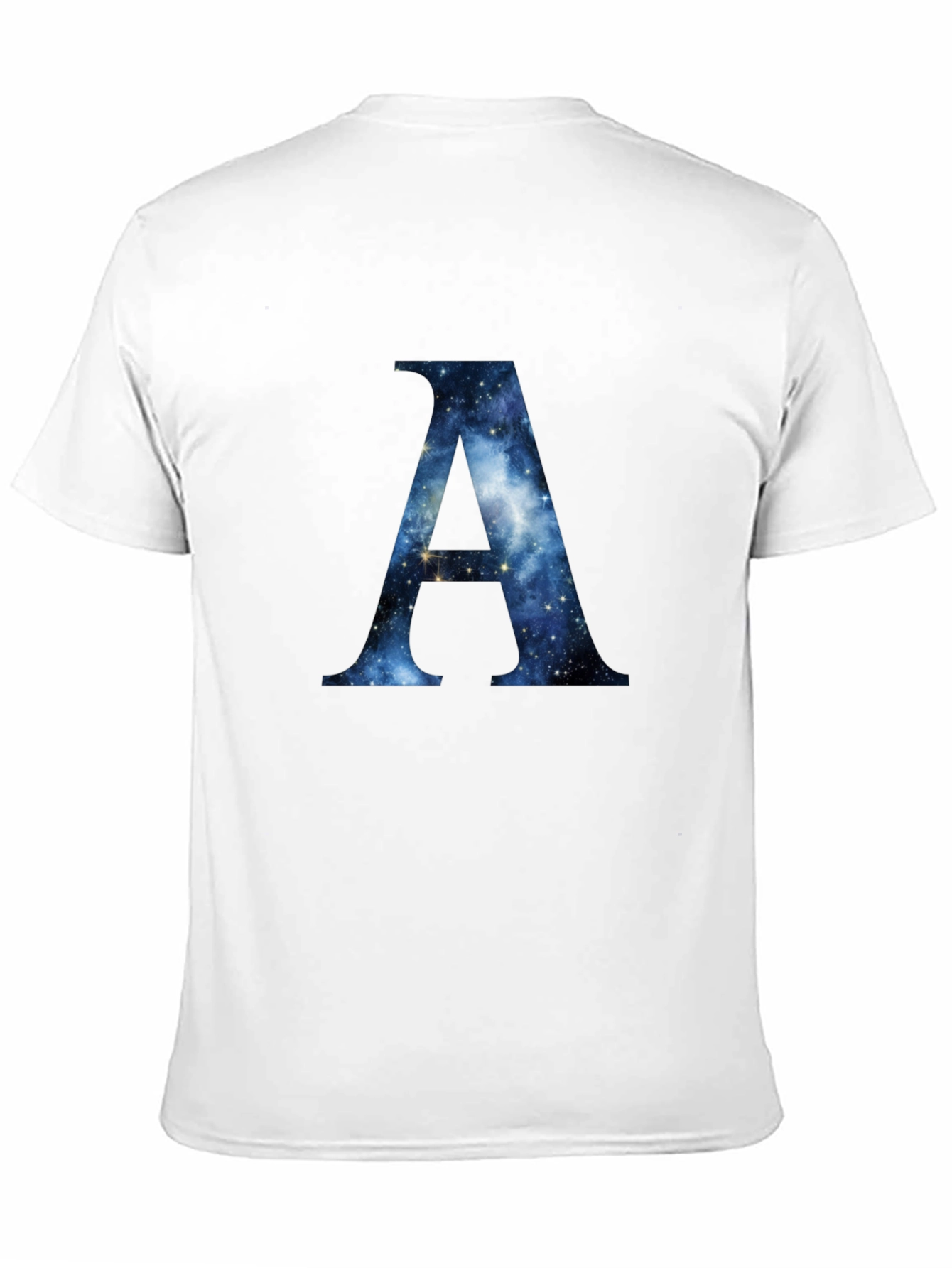Galaxy Letter A Black T-Shirt