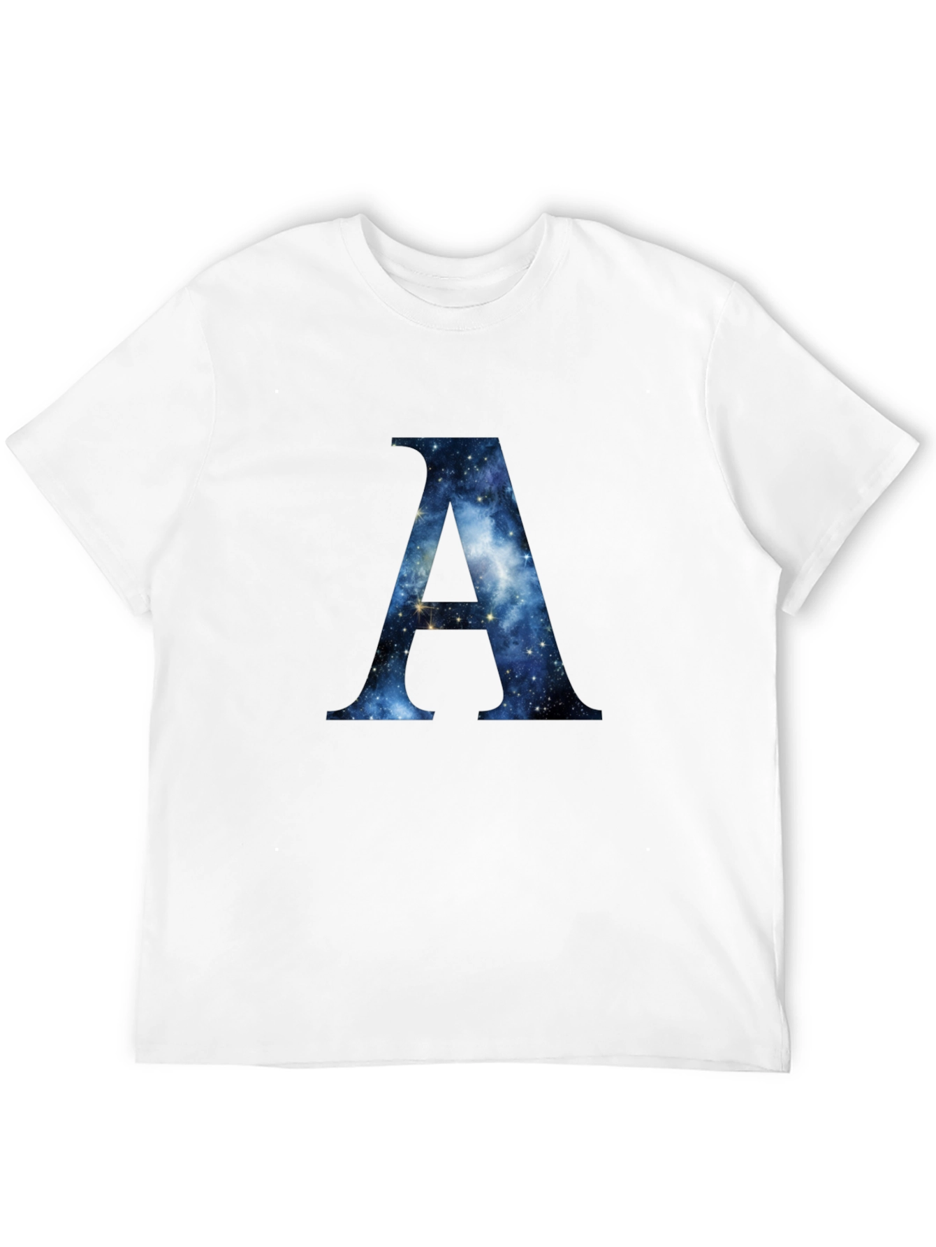 Galaxy Letter A Black T-Shirt