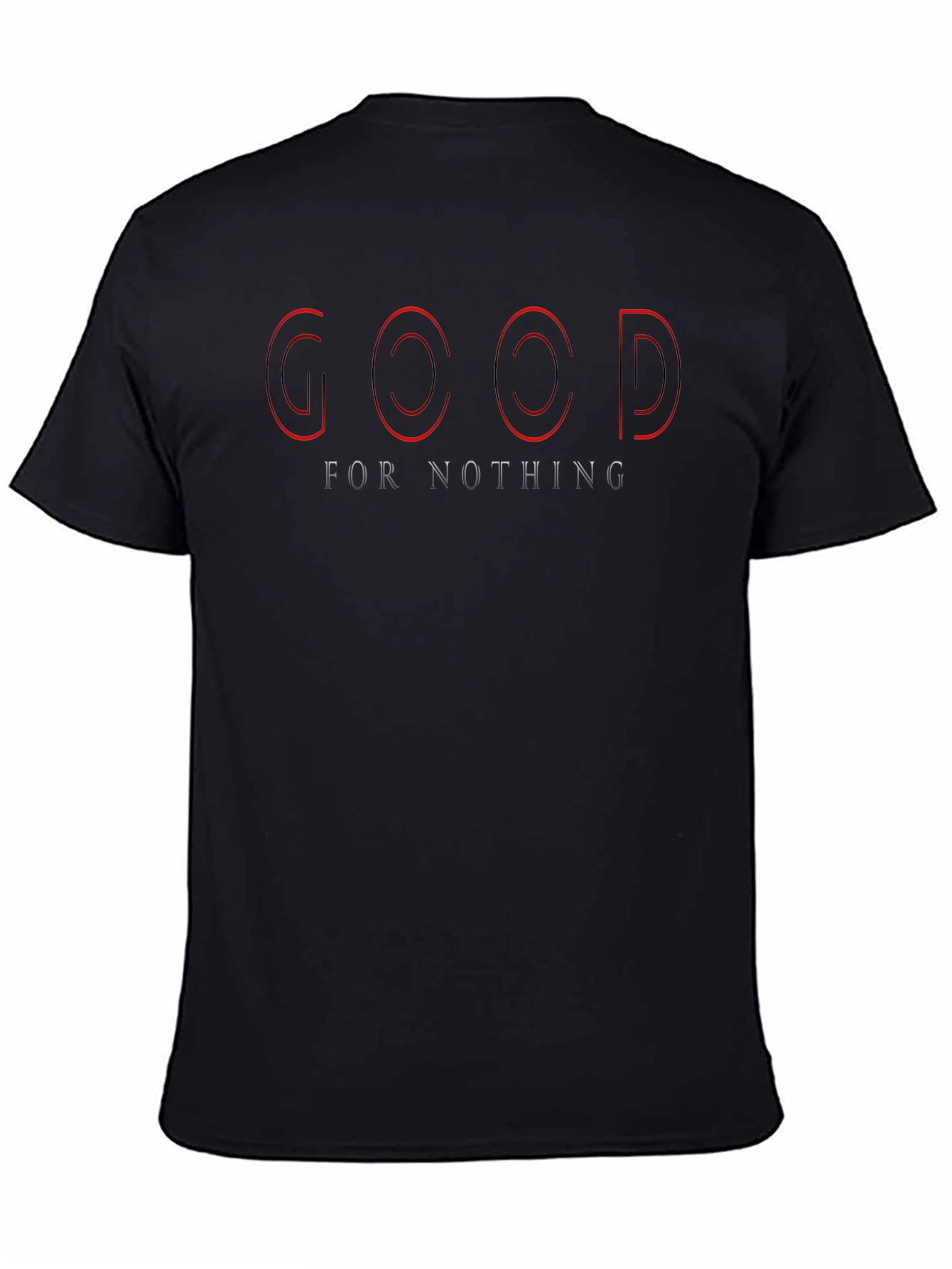 Edgy Black T-Shirt - Good For Nothing Graphic