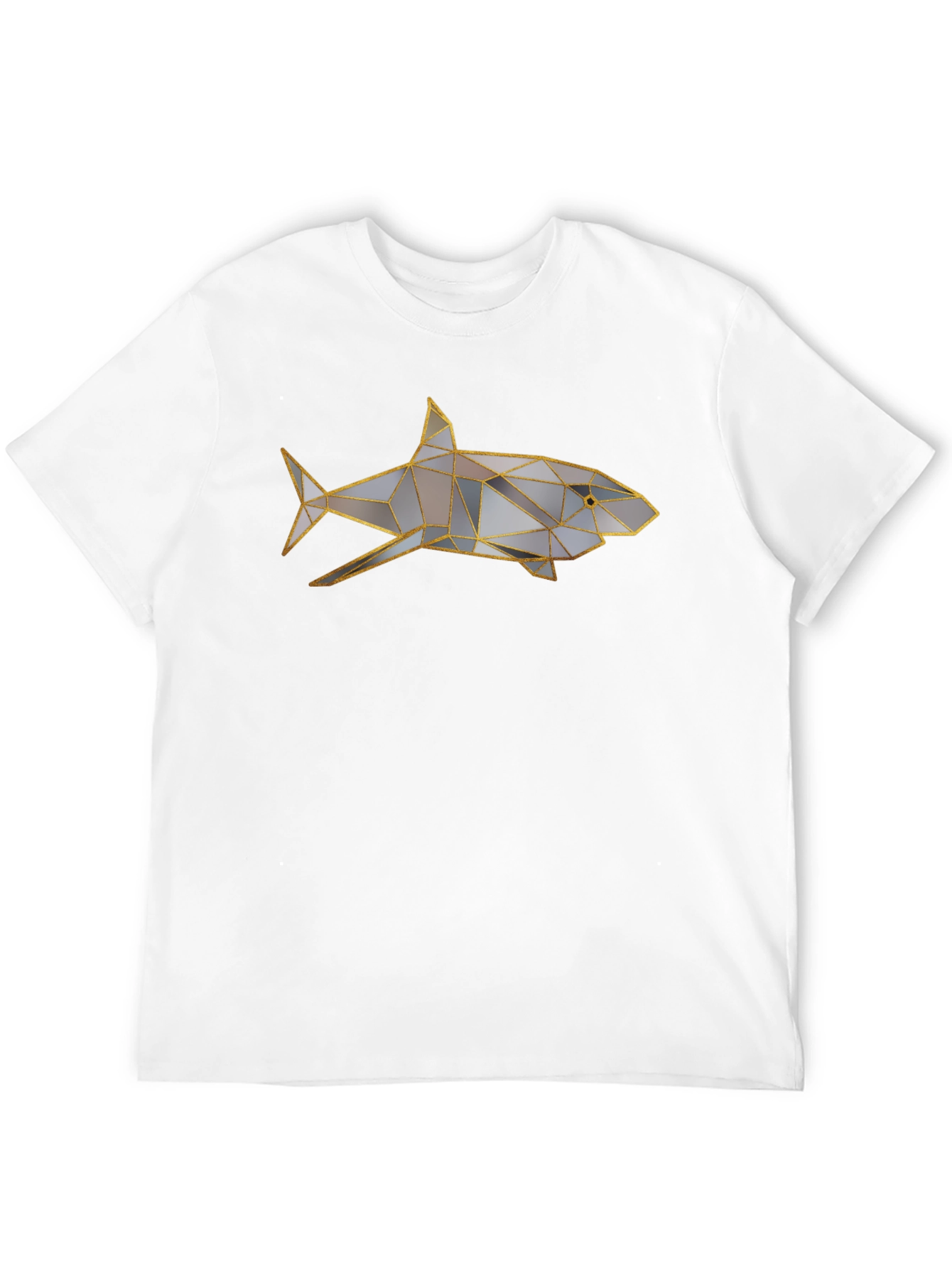 Geometric Shark Graphic Tee - Modern Style