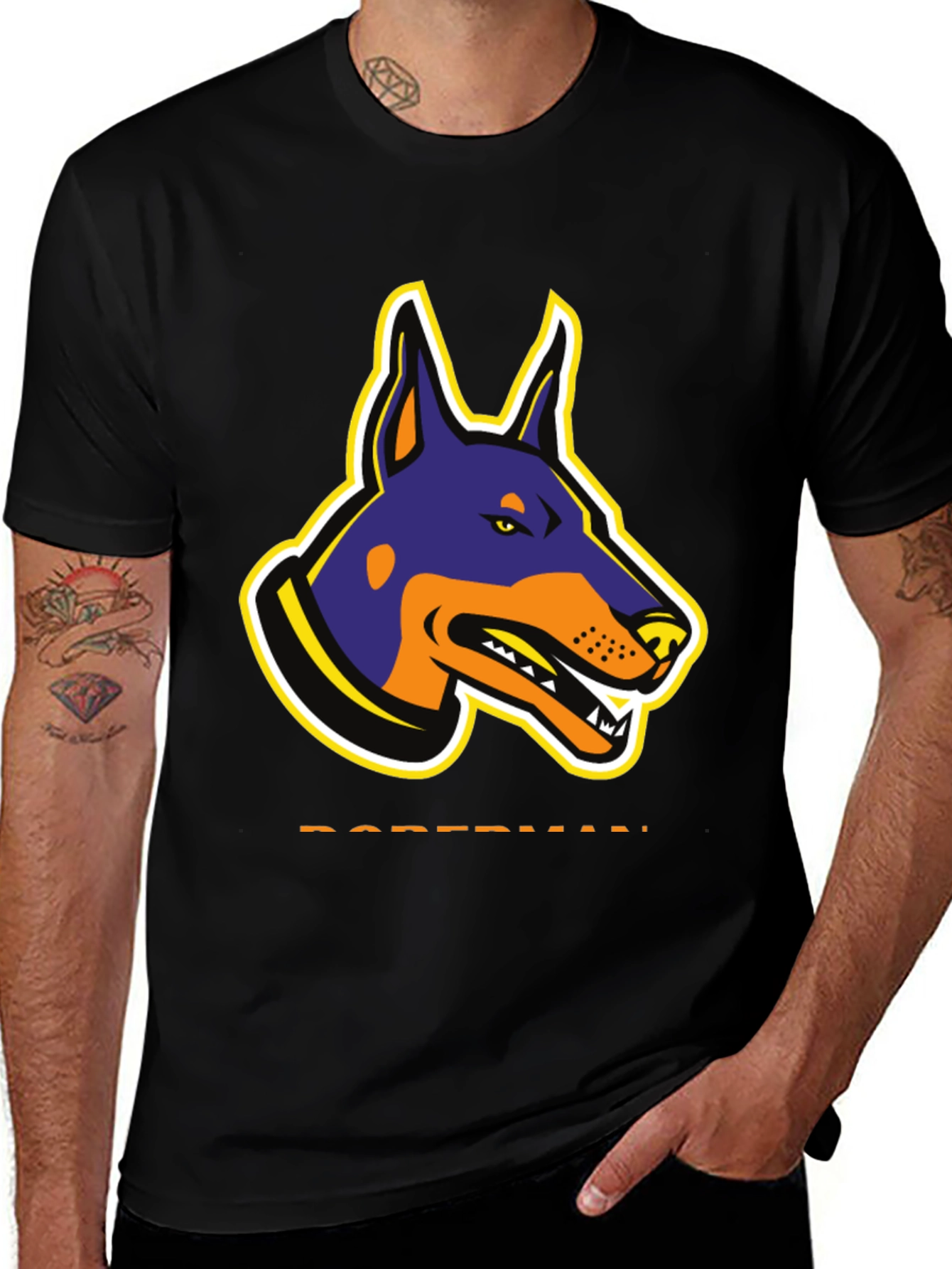 Doberman Graphic T-Shirt - Bold Dog Design