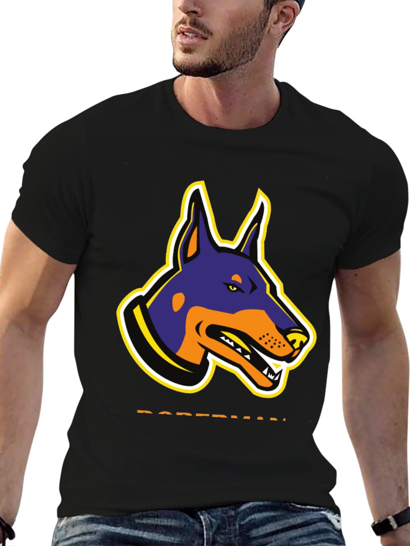 Doberman Graphic T-Shirt - Bold Dog Design