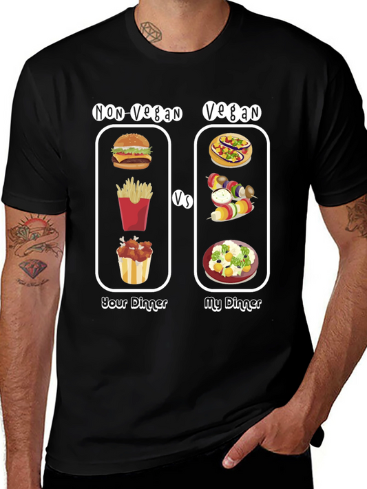 Vegan vs Non-Vegan Dinner T-Shirt