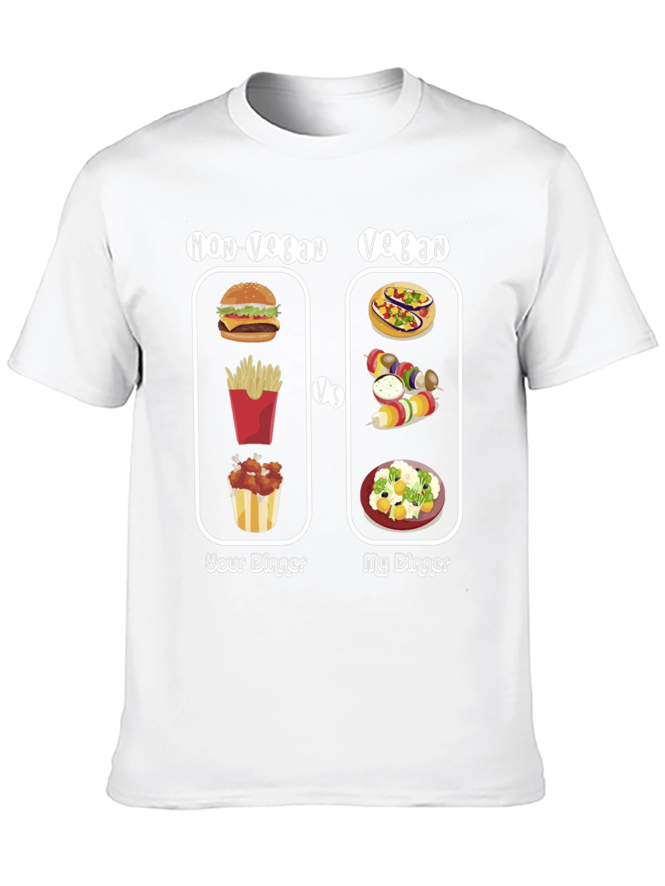 Vegan vs Non-Vegan Dinner T-Shirt