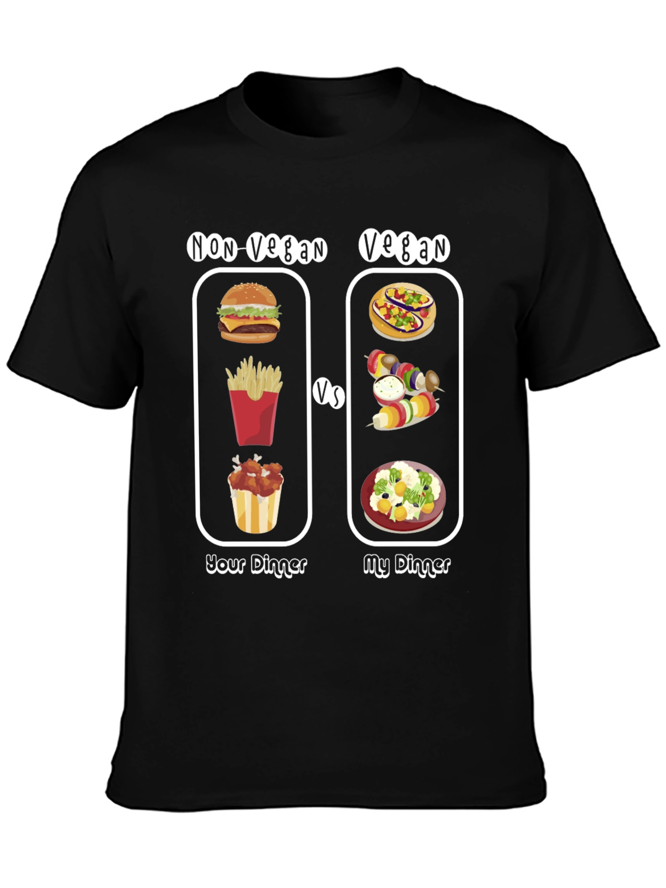 Vegan vs Non-Vegan Dinner T-Shirt