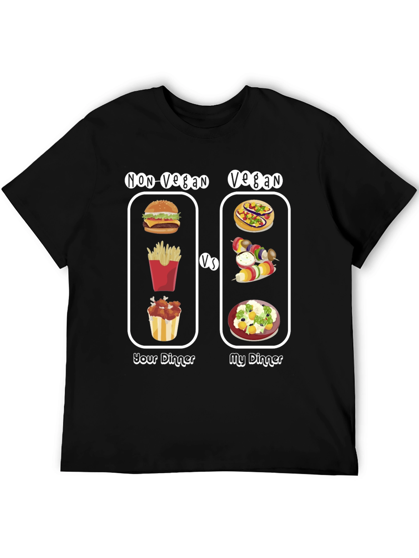 Vegan vs Non-Vegan Dinner T-Shirt