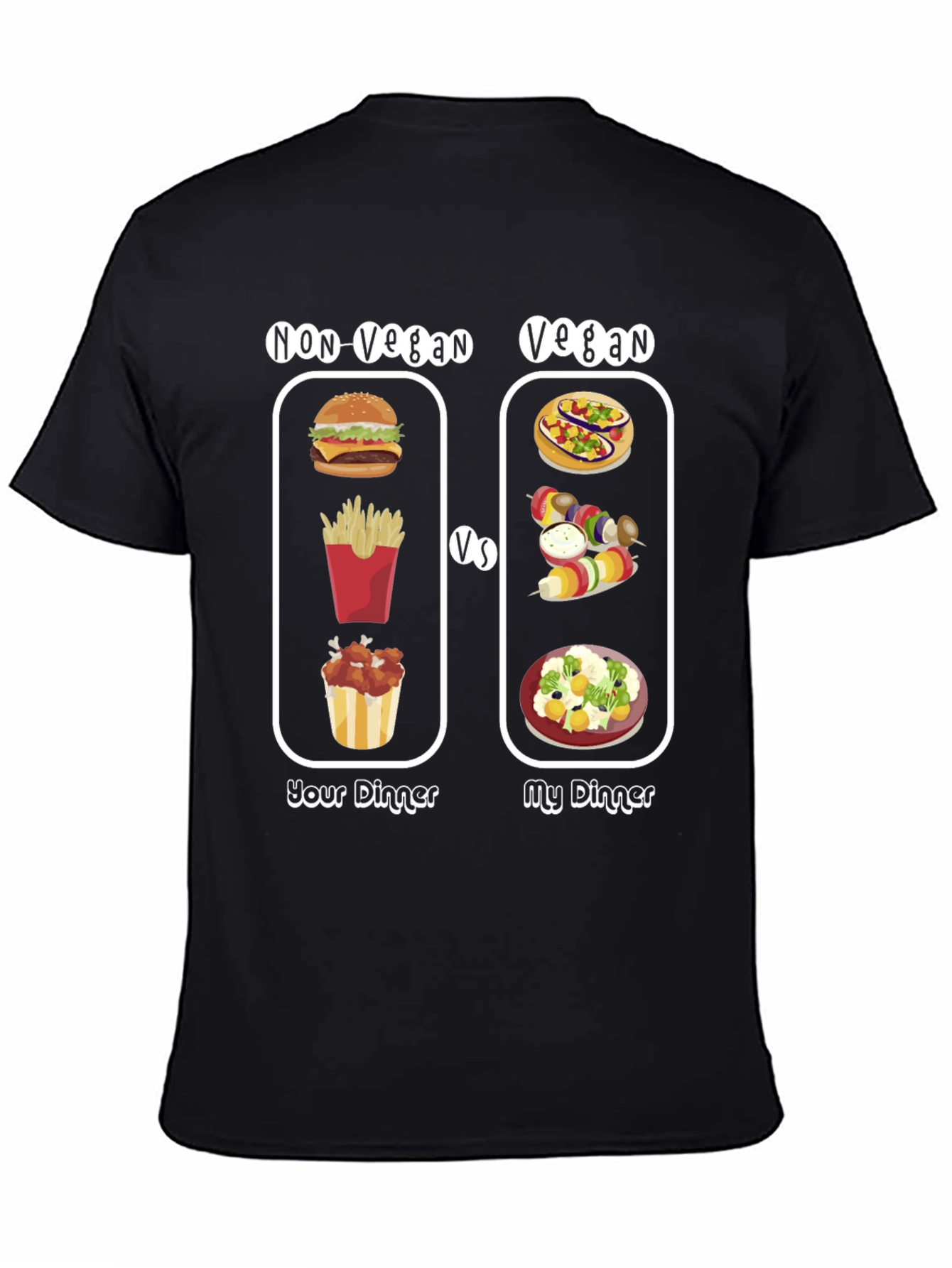 Vegan vs Non-Vegan Dinner T-Shirt