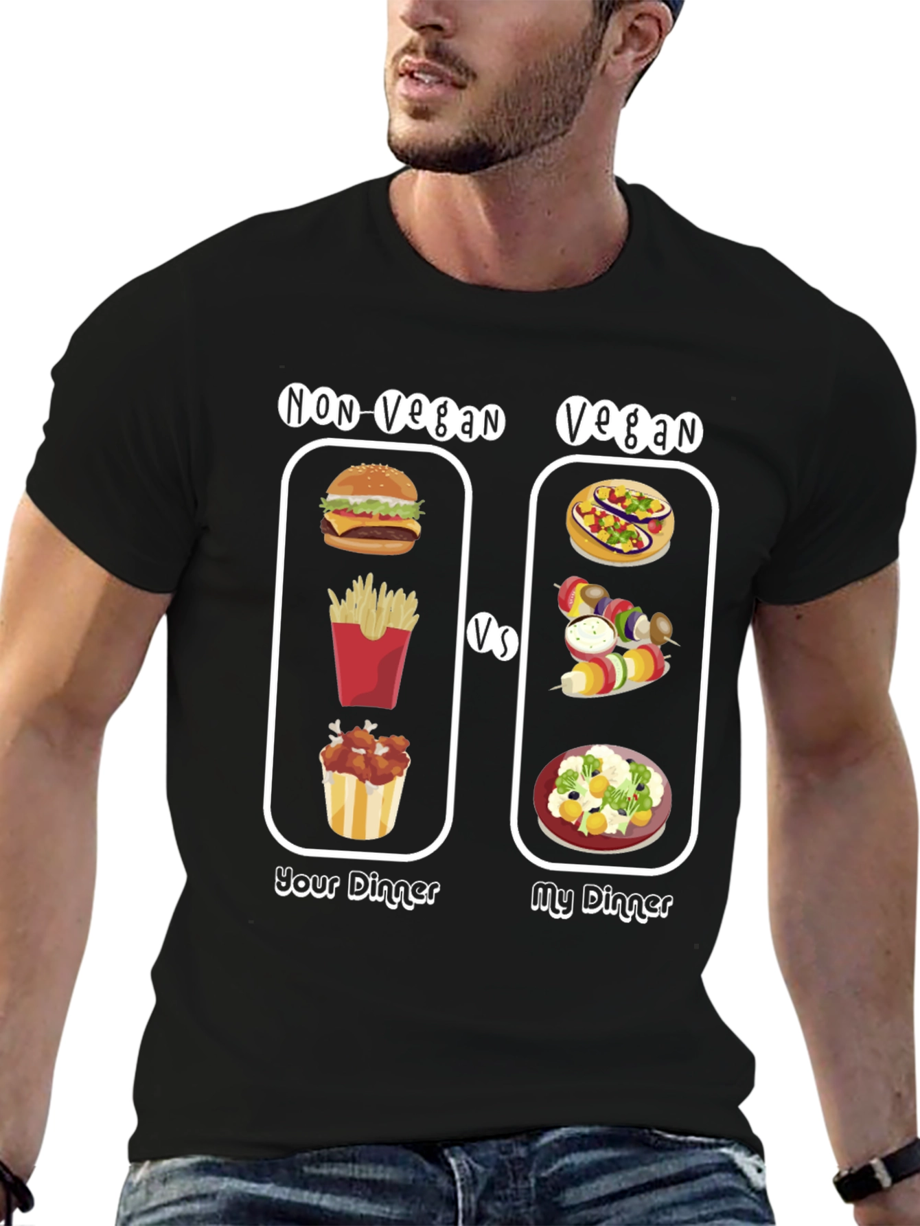 Vegan vs Non-Vegan Dinner T-Shirt