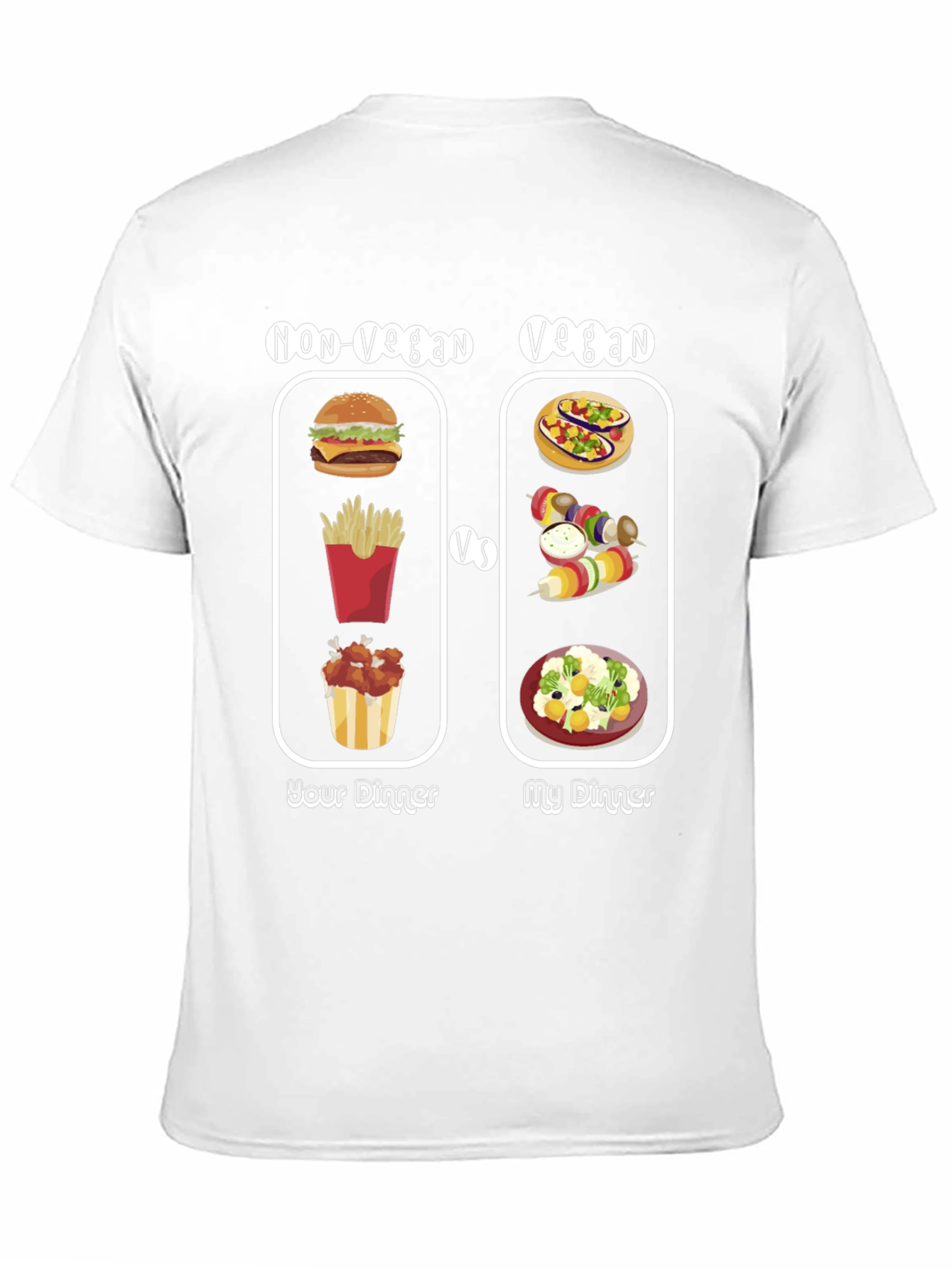Vegan vs Non-Vegan Dinner T-Shirt