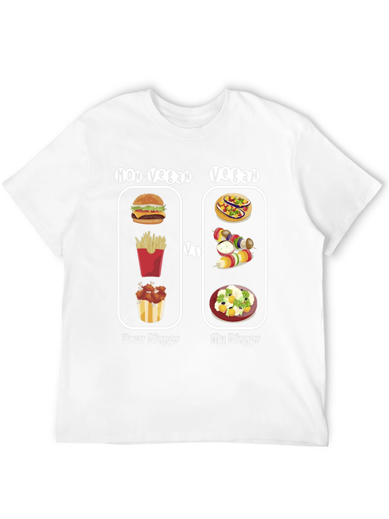 Vegan vs Non-Vegan Dinner T-Shirt
