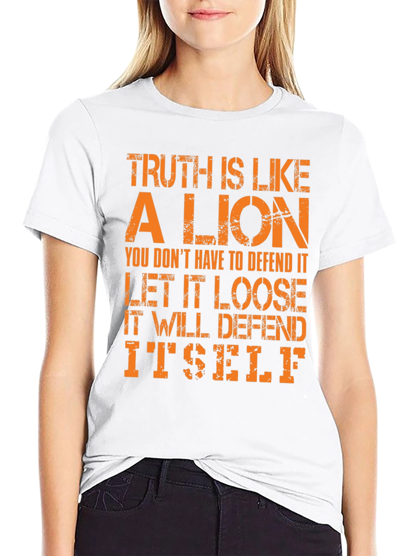 Truth Lion Graphic Tee - Bold Statement T-Shirt
