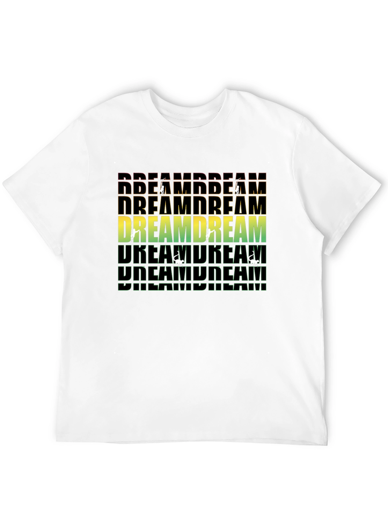 Dream Text Graphic Print Black T-Shirt
