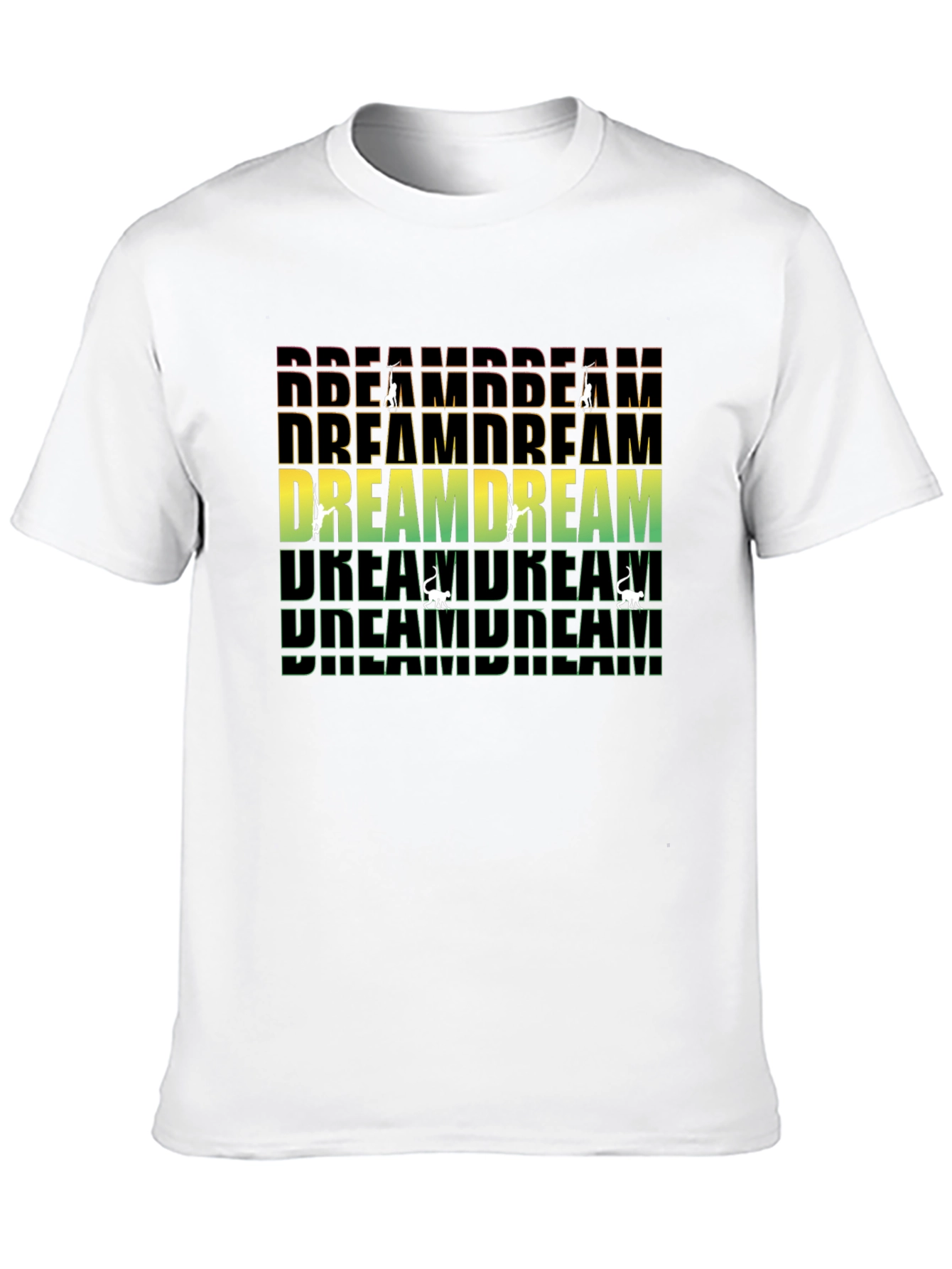 Dream Text Graphic Print Black T-Shirt