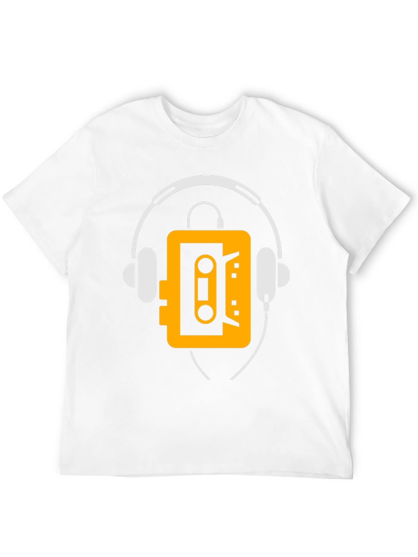 Retro Cassette Player Headphone Graphic Tee