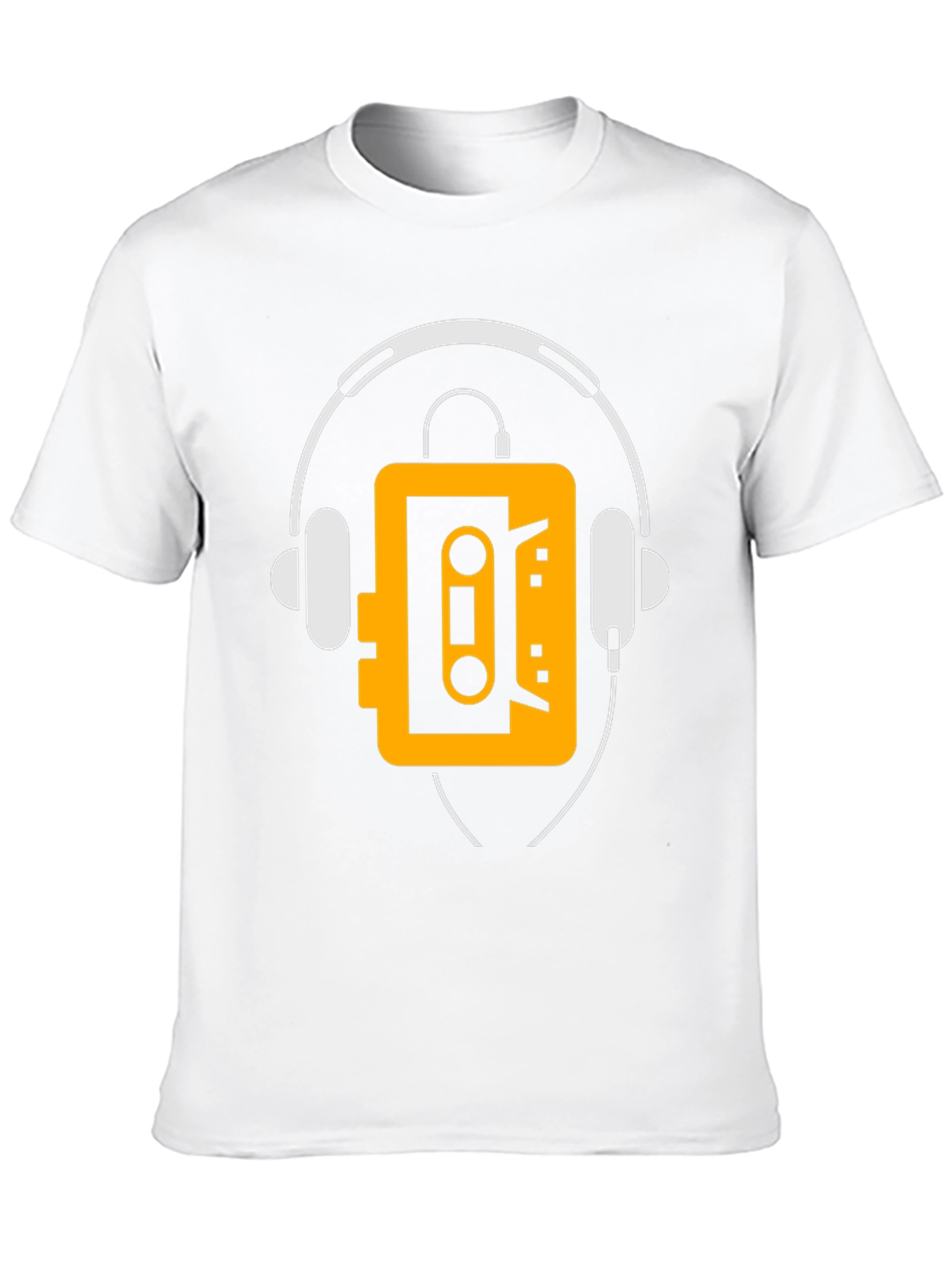 Retro Cassette Player Headphone Graphic Tee