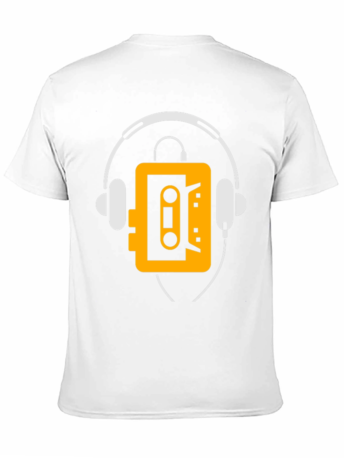 Retro Cassette Player Headphone Graphic Tee