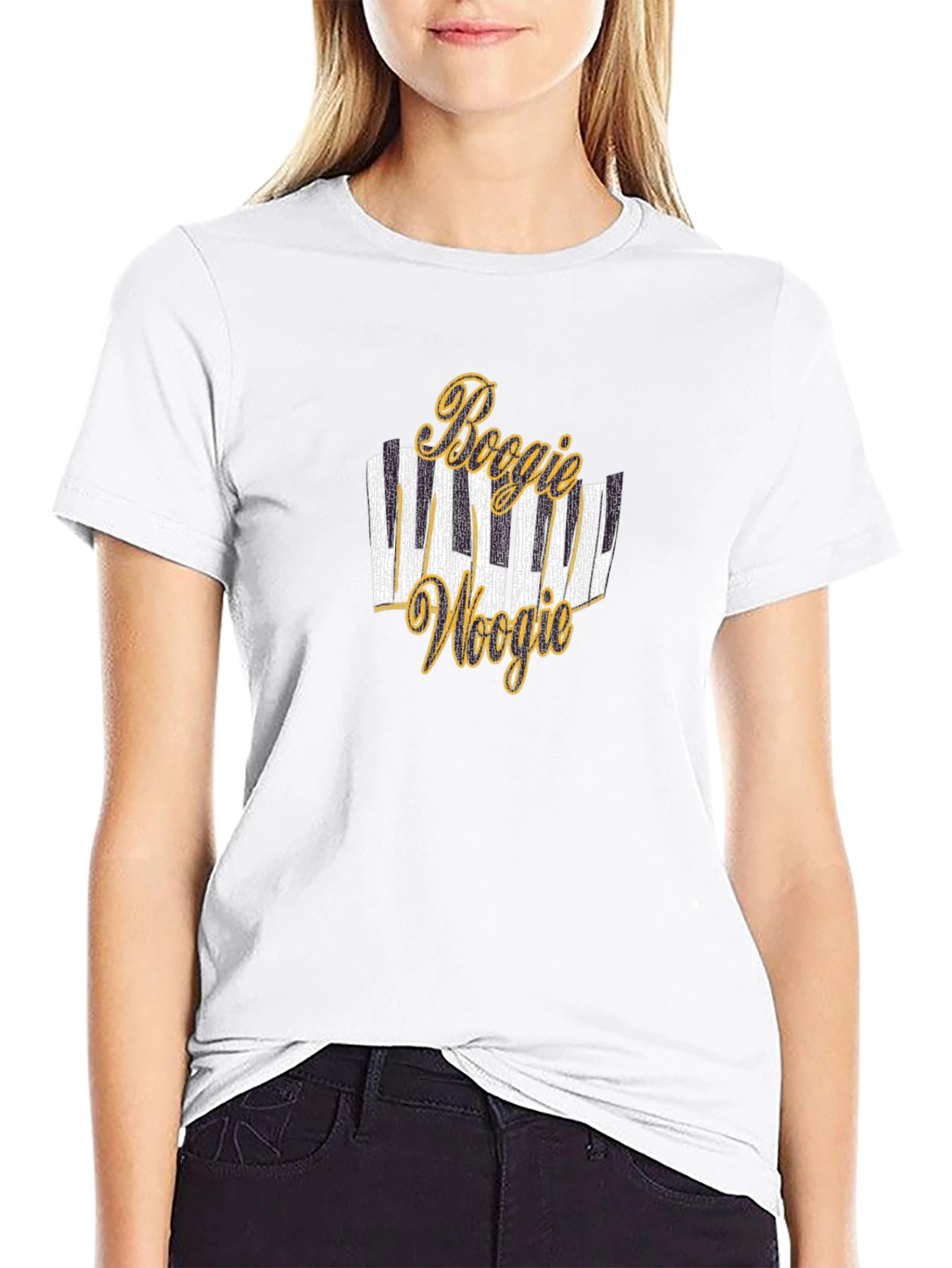 Boogie Woogie Piano Keys Graphic T-Shirt