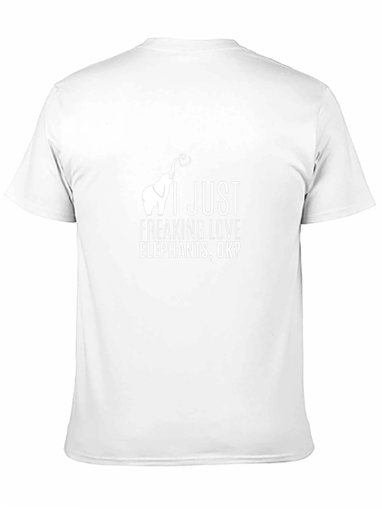 I Love Elephants Mens Black T-Shirt