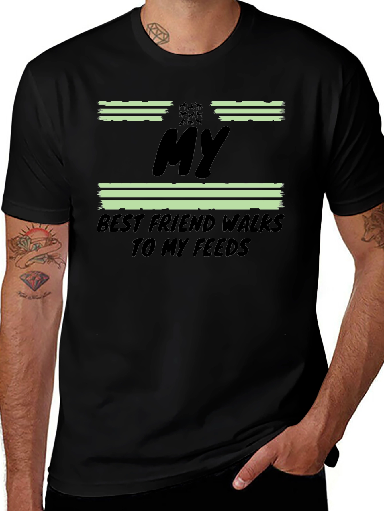 My Best Friend Walks to My Feeds T-Shirt