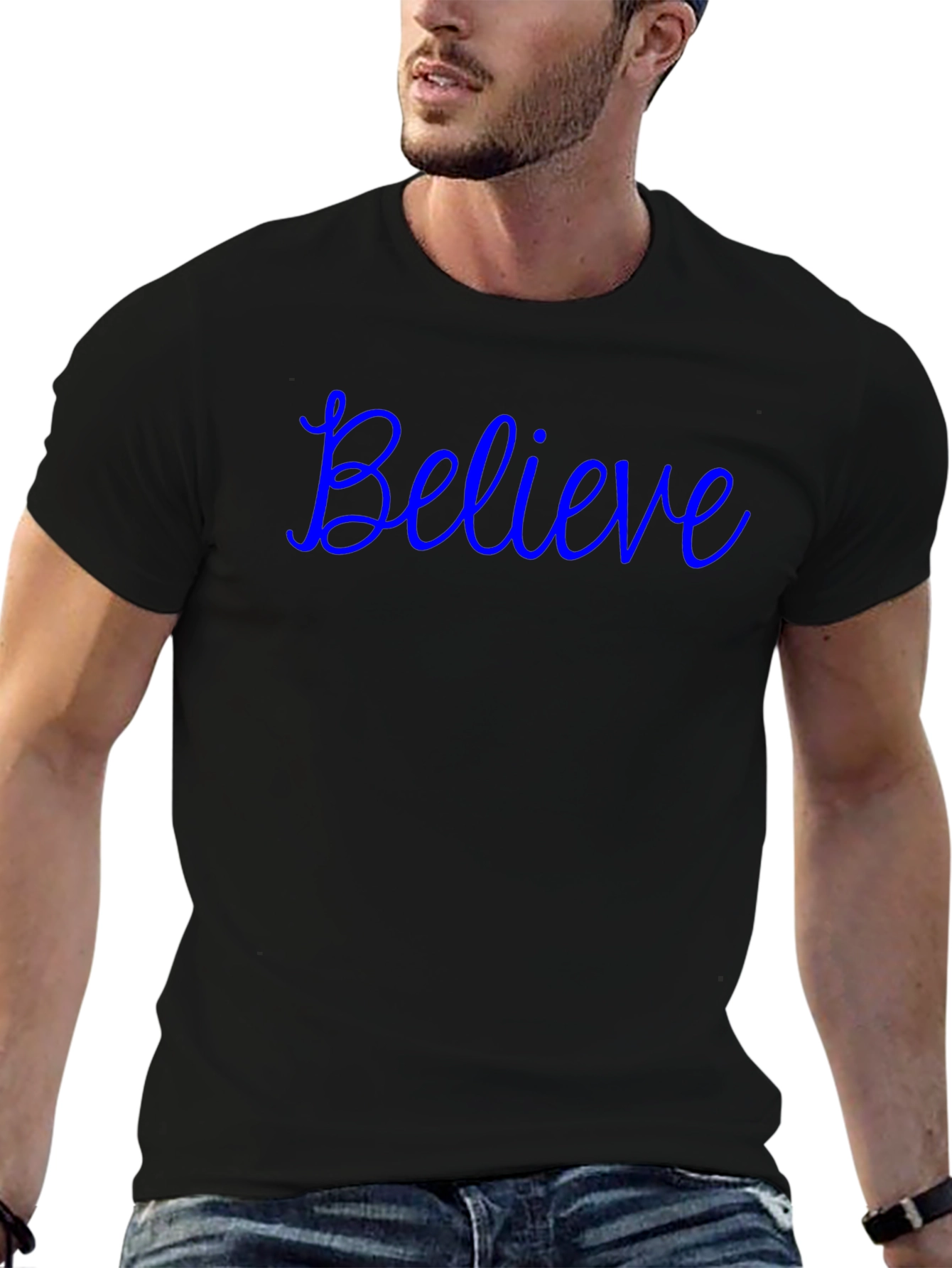 Believe T-Shirt - Stylish Crew Neck Tee