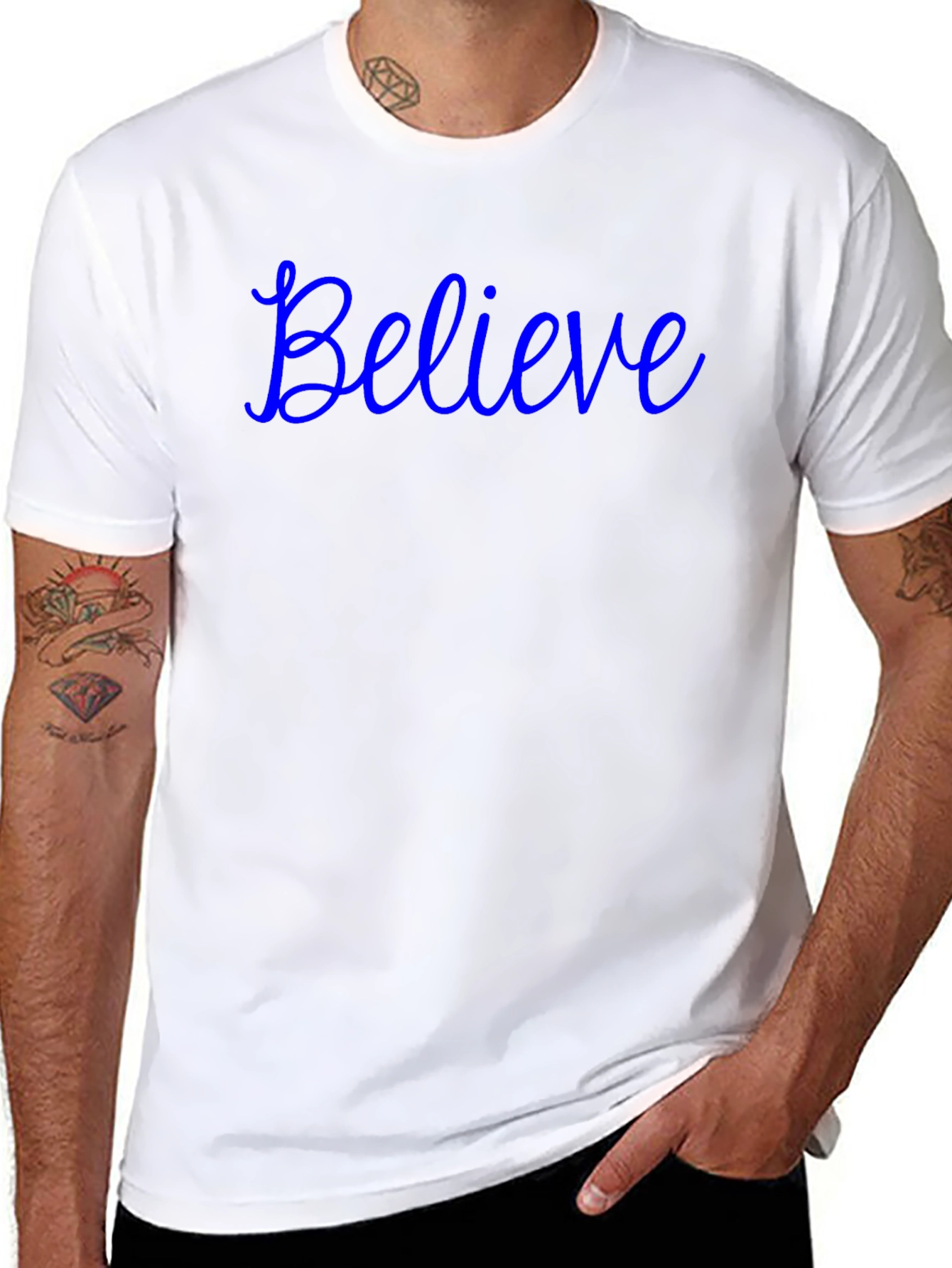 Believe T-Shirt - Stylish Crew Neck Tee