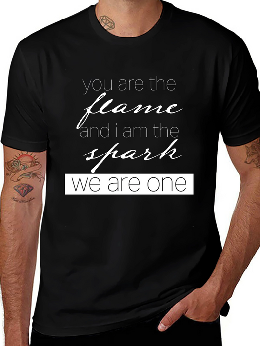 Flame and Spark Graphic Tee - Unisex Black T-Shirt