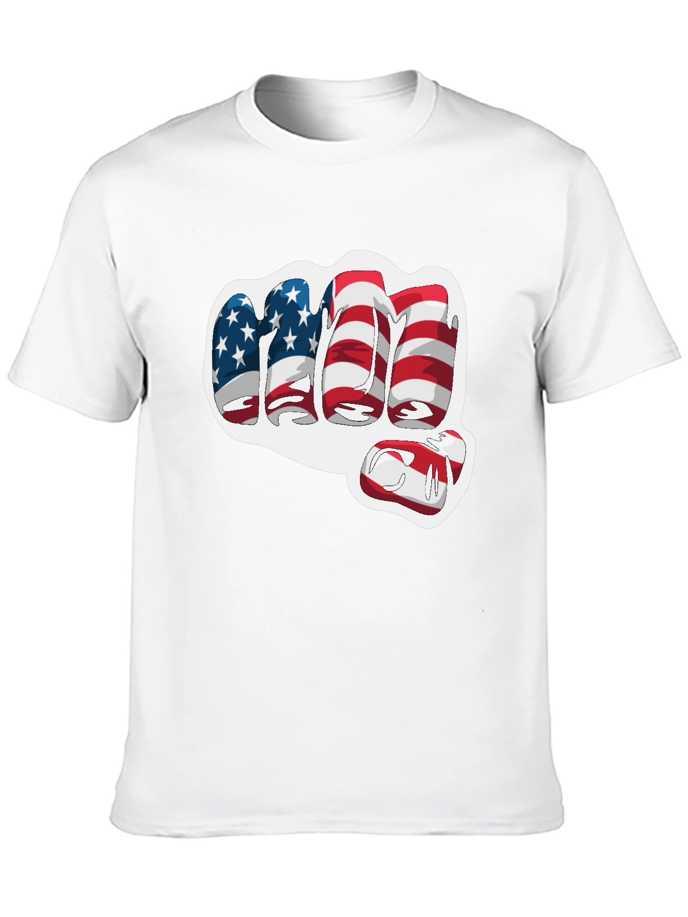 USA Flag Fist Graphic Tee - Patriotic T-Shirt
