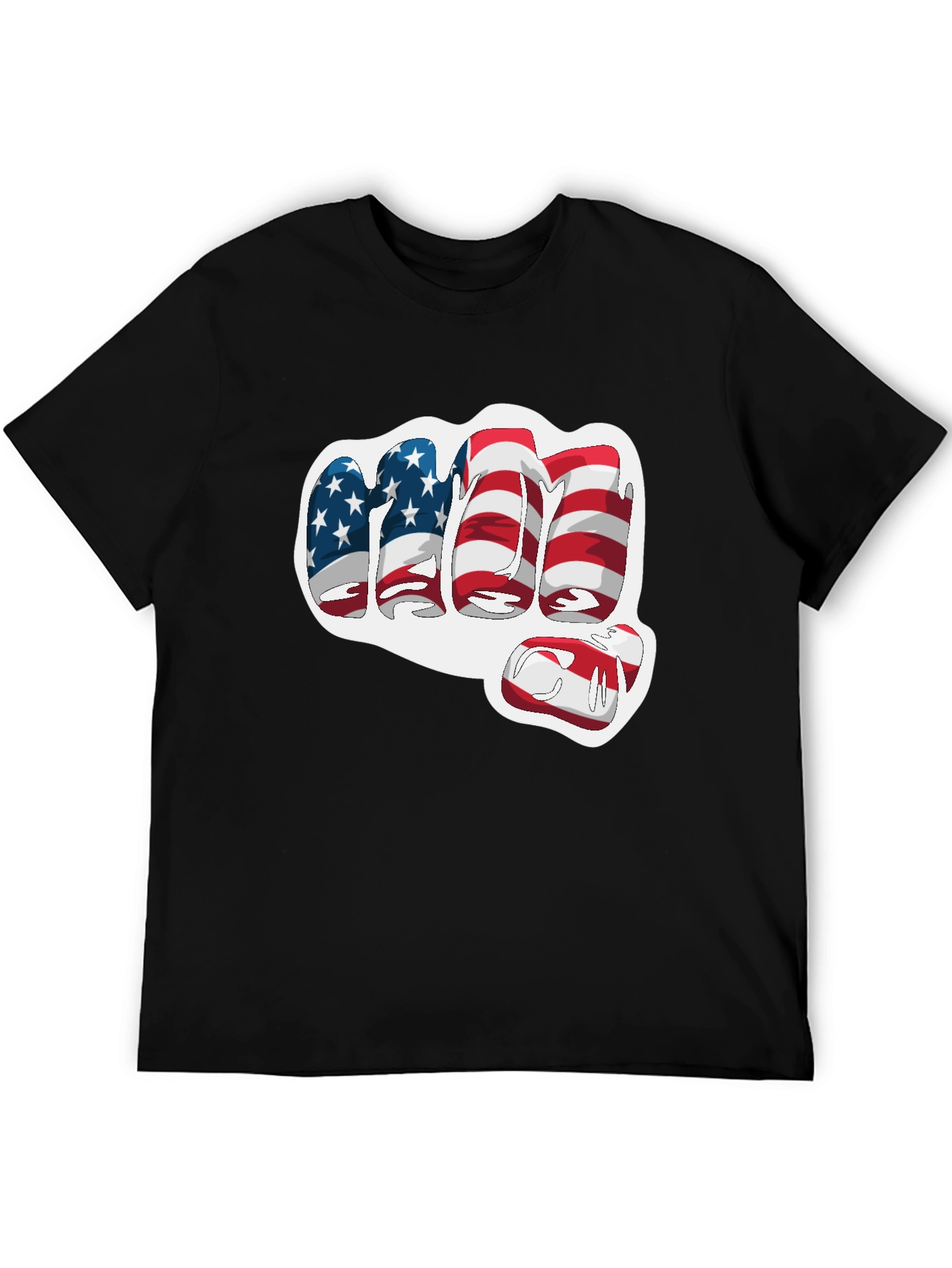 USA Flag Fist Graphic Tee - Patriotic T-Shirt